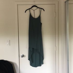 Forest green high low dress from Nast Gal